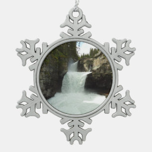 St. Mary Falls I im Glacier-Nationalpark Schneeflocken Zinn-Ornament