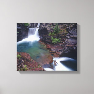 St Mary Falls im Glacier National Park in Leinwanddruck