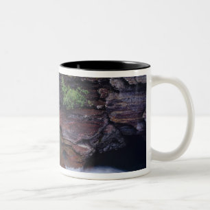 St Mary Falls im Glacier National Park in Zweifarbige Tasse