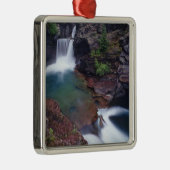 St Mary Falls in Glacier National Park Ornament Aus Metall (Rechts)
