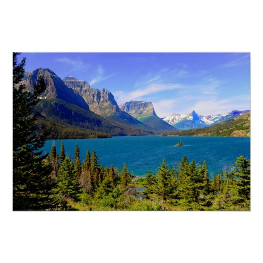 St. Mary Lake, Glacier National Park, Montana Poster (Vorderseite)