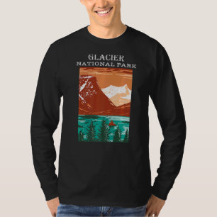 St. Mary Lake Glacier Nationalpark Montana Camp T-Shirt