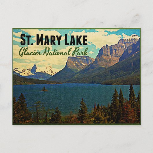 St. Mary Lake Glacier NP Postkarte (Vorderseite)