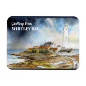 St Mary Lighthouse in Whitley Bay Magnet (Horizontal)