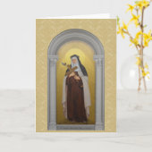 St. Mary Magdalene de Pazzi Carmelite Saint Karte (Gelbe Blume)