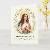 St. Mary Magdalene Festtag Segen Kranz Karte (Gelbe Blume)