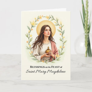 St. Mary Magdalene Festtag Segen Kranz Karte