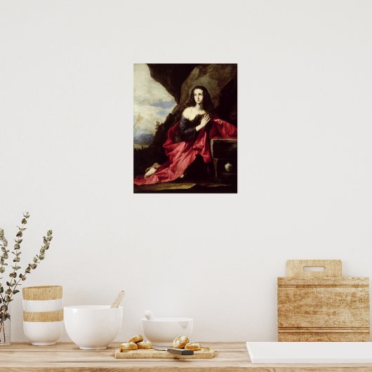 St. Mary Magdalene oder St. Thais in der Wüste Poster (Küche)