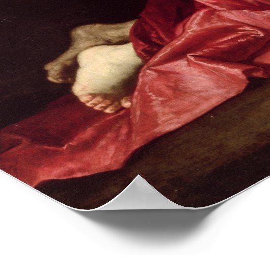 St. Mary Magdalene oder St. Thais in der Wüste Poster (Ecke)