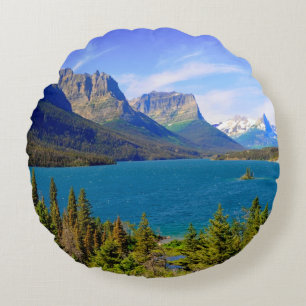St. Mary See, Glacier Nationalpark, Montana Rundes Kissen