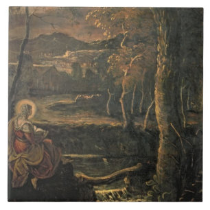 St Mary von Ägypten in der Wildnis Fliese