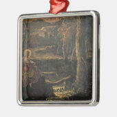 St Mary von Ägypten in der Wildnis Silbernes Ornament (Links)