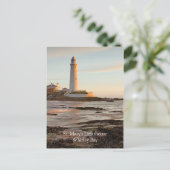 St Mary's Lighthouse England Postkarte (Stehend Vorderseite)