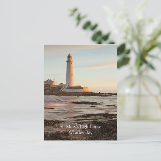 St Mary's Lighthouse England Postkarte (Stehend Vorderseite)