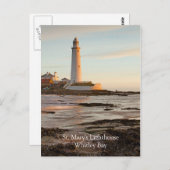 St Mary's Lighthouse England Postkarte (Vorne/Hinten)