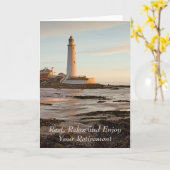 St Mary's Lighthouse England-Rentenkarte Karte (Gelbe Blume)