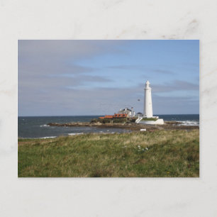 St Mary's Lighthouse in Whitley Bay Postcard Postkarte
