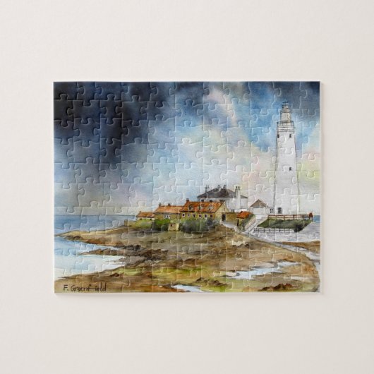 St Marys Lighthouse Whitley Bay North East England Puzzle (Horizontal)