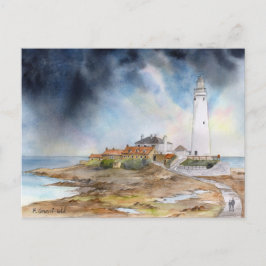 St Marys Lighthouse Whitley Bay Postkarte