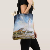 St. Mary's Lighthouse Whitley Bay Watercolor Tasche (Von Nahem)