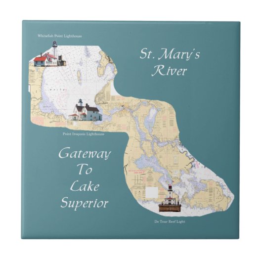 St. Marys River tile Fliese (Vorderseite)