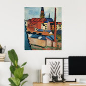 St. Marys with Houses and chimney by August Macke Poster (Heimbüro)