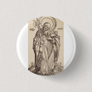 St. Matthäus der Evangelist - Kunstreproduktion Button