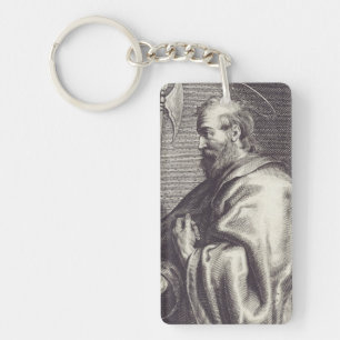 St. Matthäus der Evangelist - Kunstreproduktion Schlüsselanhänger