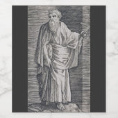 St. Matthäus der Evangelist - Kunstreproduktion Weinetikett (Einzelnes Label)
