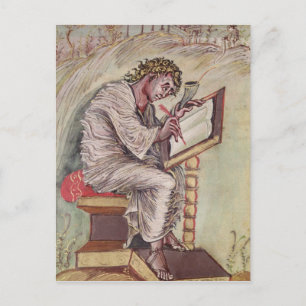St. Matthew, aus den Ebbo-Evangelien Postkarte