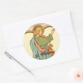 St. Matthew der Apostel (RLS 10) Runder Aufkleber