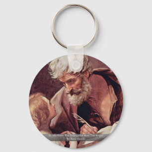 St Matthew der Evangelist und der Engel Schlüsselanhänger