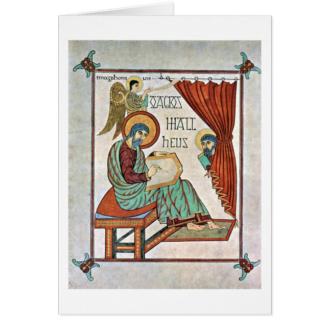 St Matthew durch Meister des Buches von (Vorne)