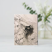 St. Matthew Island Satellitenbild, Beringmeer Postkarte (Stehend Vorderseite)