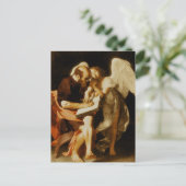St. Matthew und der Engel von Caravaggio Postkarte (Stehend Vorderseite)