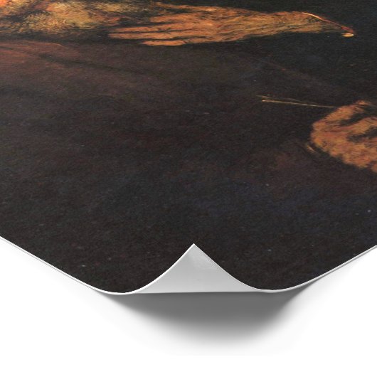 St. Matthew und der Engel von Rembrandt Poster (Ecke)