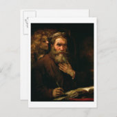 St. Matthew und The Angel, 1655-60 (Öl auf Leinwan Postkarte (Vorne/Hinten)
