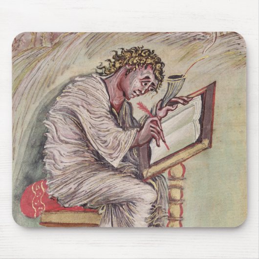 St Matthew, von den Ebbo Evangelien Mousepad (Vorne)