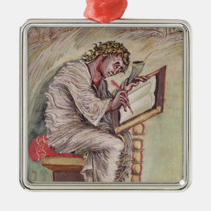 St Matthew, von den Ebbo Evangelien Silbernes Ornament