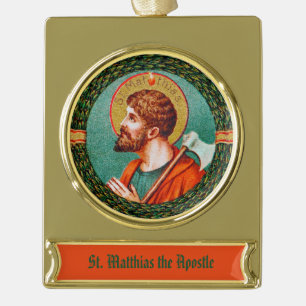 St. Matthias der Apostel (JMAS 09) Banner-Ornament Gold