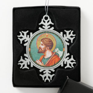 St. Matthias the Apostle (JMAS 09) Schneeflocken Zinn-Ornament
