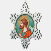 St. Matthias the Apostle (JMAS 09) Schneeflocken Zinn-Ornament (Rechts)
