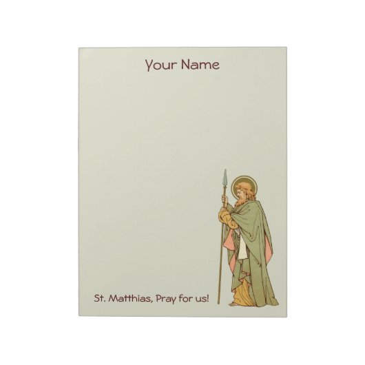 St. Matthias the Apostle (RLS 11) 8.5"x11" Notizblock (Rotiert)