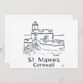 St Mawes Castle card Dankeskarte (Vorne/Hinten)