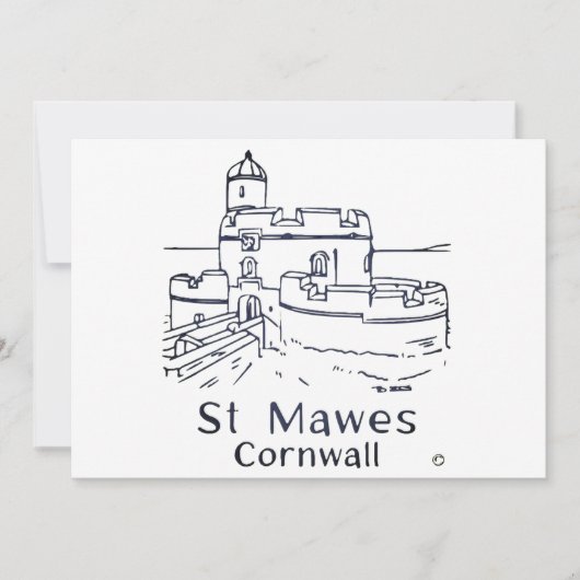 St Mawes Castle Karte (Vorderseite)