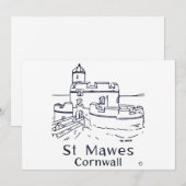 St Mawes Castle Karte (Vorne/Hinten)