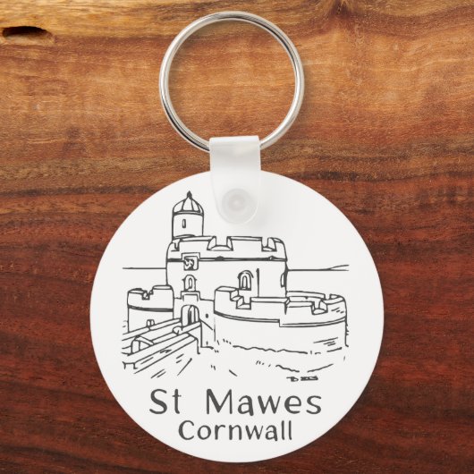St Mawes Castle Keyring Schlüsselanhänger (Rückseite)