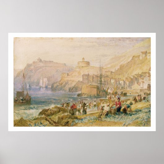St. Mawes, Cornwall, c.1823 (w/c auf Papier) Poster (Vorne)