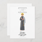 St. Maximilian Kolbe Flat Grußkarte (Vorne/Hinten)