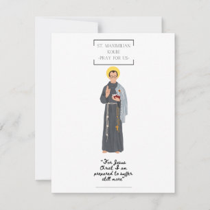St. Maximilian Kolbe Flat Grußkarte